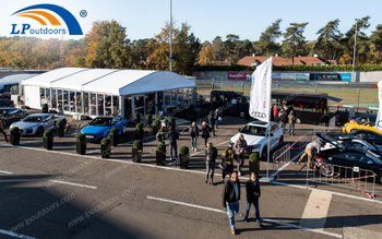 Audi car exhibition holds in a comfortable outdoor aluminum 10X15m arcum party tent