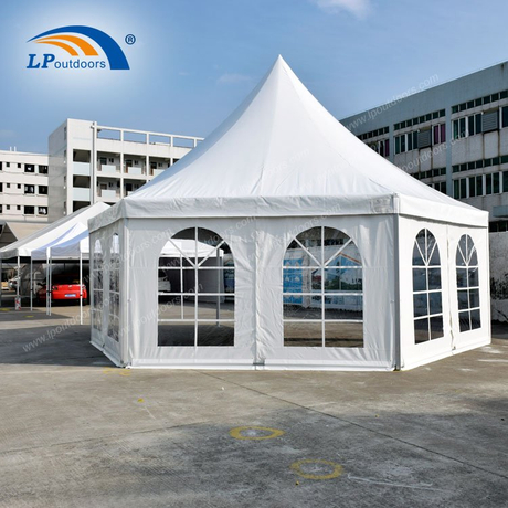 Dia 8m Outdoor Aluminum Hexagon Pagoda Tent For Event
