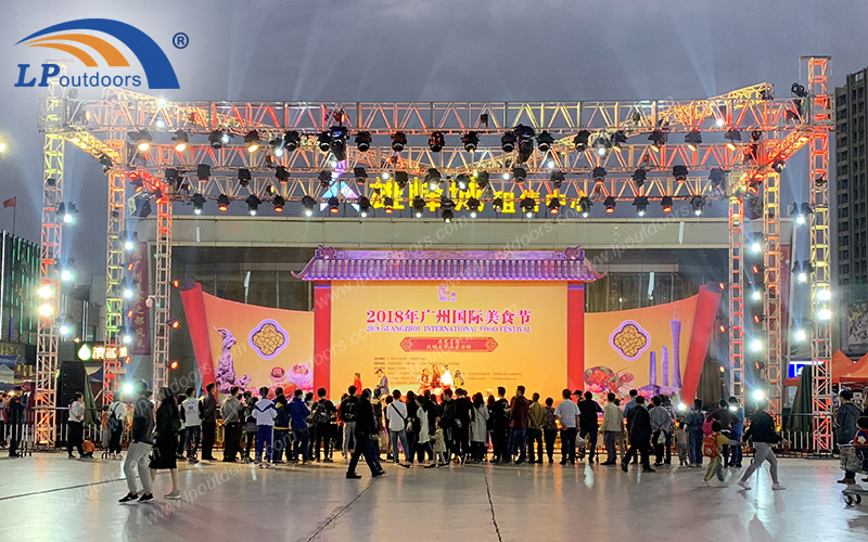 LPoutdoors Outdoor Exhibition Tent And Aluminum Display Truss Made A Successful Food Festival Event