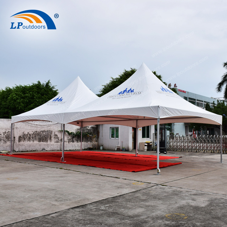 Fully Customized 6X12m Double High Peak Frame Tent For Rental