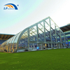 Curved structure tent transparent industrial fabric building for tennis court 