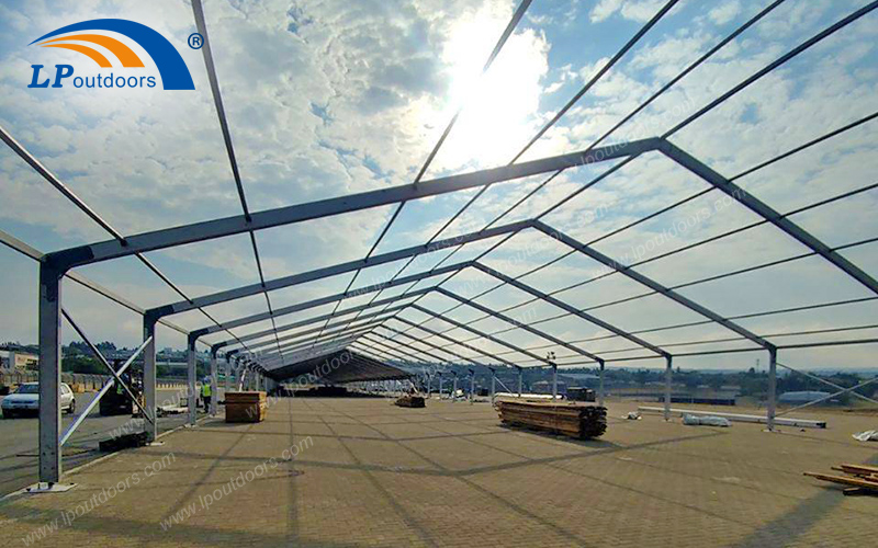 20M Span Temporary Large Mobile Logistics Storage Tent Can Form Personalized Outdoor Warehouse According to Demand